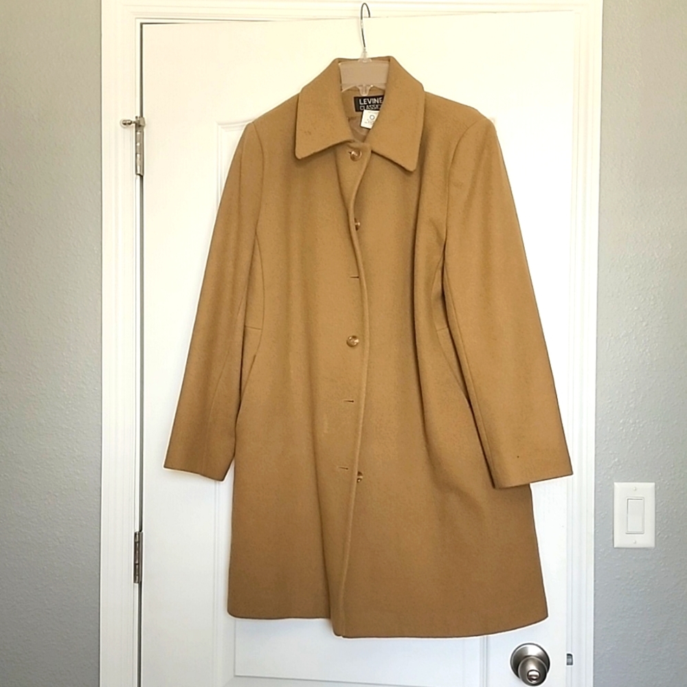 Knee-length wool coat